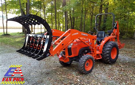 grapple bucket for kubota skid steer|grapple for kubota l2501 tractor.